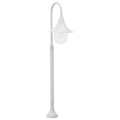 Vidaxl Zahradní sloupová lampa E27 120 cm hliník bílá