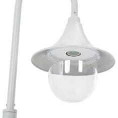 Vidaxl Zahradní sloupová lampa E27 120 cm hliník bílá