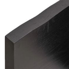 Vidaxl Koupelnová deska tmavě šedá 40x30x(2-4) cm ošetřený masiv