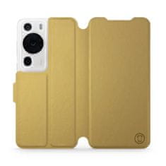 Mobiwear Flip pouzdro na mobil Huawei P60 Pro - C_GOS Gold&Gray