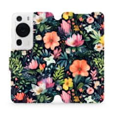 Mobiwear Flip pouzdro na mobil Huawei P60 Pro - VP48S Pestré kvítky