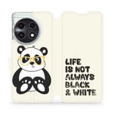 Mobiwear Flip pouzdro na mobil OnePlus 11 5G - M041S Panda - life is not