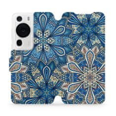 Mobiwear Flip pouzdro na mobil Huawei P60 Pro - V108P Modré mandala květy