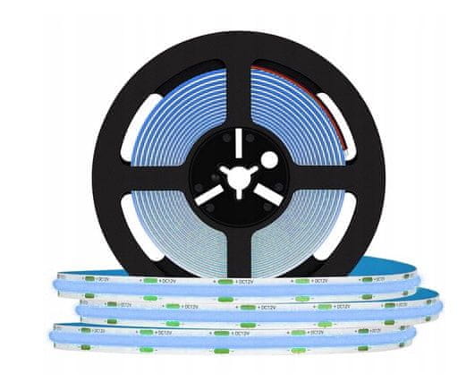 Berge LED pásek NEON COB homogenní - 12V - 5 m - modrý