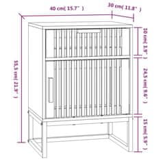 Vidaxl Noční stolky 2 ks 40 x 30 x 55,5 cm kompozitní dřevo a železo