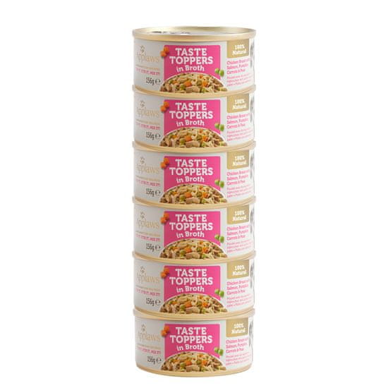 Applaws konzerva Dog Taste Toppers Broth Kuře s lososem 6x156g