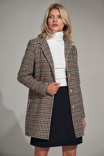 Figl Dámský kabát crombie coat Eliaurdin M719 hnědá