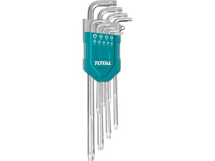 Total L-klíče TORX THT106392 L-klíče TORX prodloužené, sada 9ks, 10-50mm, CrV