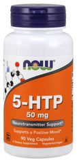 NOW Foods 5-HTP, 50 mg, 90 rostlinných kapslí