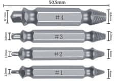 Verk 11345 Vytahováky poškozených šroubů 2-12 mm 4 ks