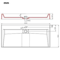 Vidaxl Umyvadlo 100 x 46 x 11 cm minerální/mramorový kompozit bílé