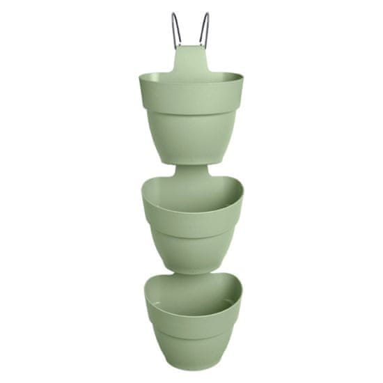 Elho květináč Vibia Campana Vertical Forest set/3 - pistachio green