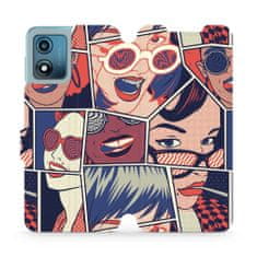 Mobiwear Flip pouzdro na mobil Motorola Moto E13 - VP18P Komiks