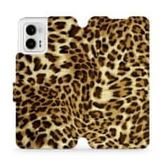 Mobiwear Flip pouzdro na mobil Motorola Moto G73 5G - VA33P Leopardí vzor