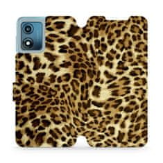 Mobiwear Flip pouzdro na mobil Motorola Moto E13 - VA33P Leopardí vzor