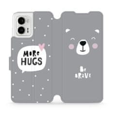 Mobiwear Flip pouzdro na mobil Motorola Moto G73 5G - MH06P Be brave - more hugs