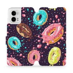 Mobiwear Flip pouzdro na mobil Motorola Moto G73 5G - VP19S Donutky