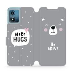 Mobiwear Flip pouzdro na mobil Motorola Moto E13 - MH06P Be brave - more hugs