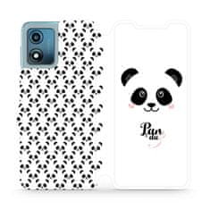 Mobiwear Flip pouzdro na mobil Motorola Moto E13 - M030P Panda Amálka