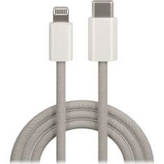 maXlife MXUC-06 nylonový kabel USB-C - Lightning 1,0 m 20W šedá (OEM0101121)