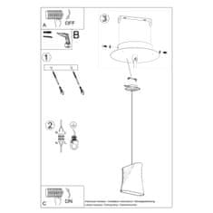 Sollux Lustr BLUM 1 bílý 1xE27 60W Sollux Lighting