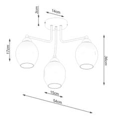 Sollux Lustr FILLAN 3 černý 3xE27 60W Sollux Lighting