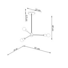 Sollux Lustr LANGO 3 černý 3xE27 60W Sollux Lighting