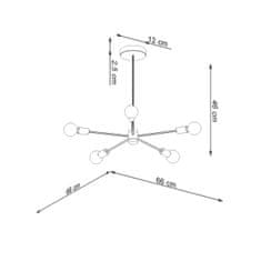 Sollux Lustr LANGO 5 černý 5xE27 60W Sollux Lighting