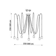 Sollux Lustr EDISON 7 černý 7xE27 60W Sollux Lighting