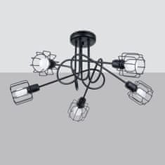 Sollux Lustr BELUCI 5S černý 5xE14 40W Sollux Lighting