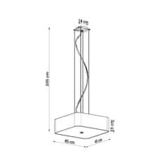 Sollux Lustr LOKKO 45 černý 5xE27 60W Sollux Lighting