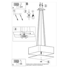 Sollux Lustr LOKKO 55 bílý 5xE27 60W Sollux Lighting