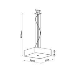 Sollux Lustr LOKKO 55 černý 5xE27 60W Sollux Lighting