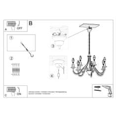 Sollux Lustr MINERWA 7 bílý 7xE14 40W Sollux Lighting