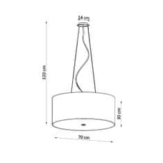 Sollux Lustr OTTO 70 bílý 6xE27 60W Sollux Lighting