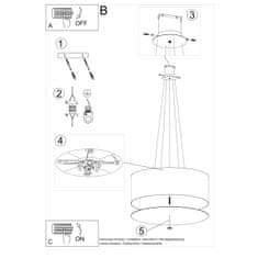 Sollux Lustr OTTO 70 bílý 6xE27 60W Sollux Lighting