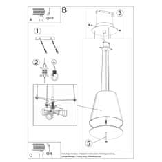 Sollux Lustr GENEVE 50 černý 3xE27 60W Sollux Lighting