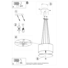 Sollux Lustr OTTO 50 bílý 5xE27 60W Sollux Lighting