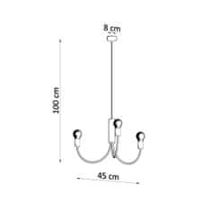 Sollux Lustr PICCOLO 3 černý 3xE27 60W Sollux Lighting