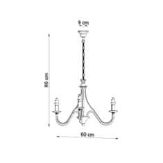 Sollux Lustr MINERWA 3 bílý 3xE14 40W Sollux Lighting