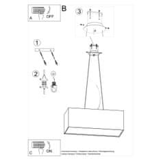 Sollux Lustr SANTA BIS 80 bílý 3xE27 60W Sollux Lighting