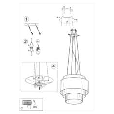 Sollux Lustr REFLEXION 50 bílý 5xE27 60W Sollux Lighting