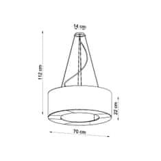 Sollux Lustr SATURNO 70 černý 6xE27 60W Sollux Lighting