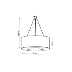 Sollux Lustr SATURNO 90 bílý 8xE27 60W Sollux Lighting