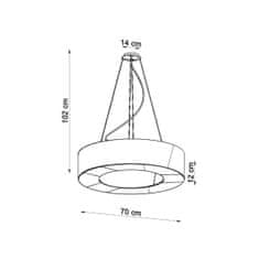 Sollux Lustr SATURNO SLIM 70 černý 6xE27 60W Sollux Lighting