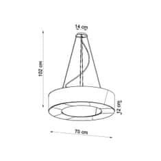 Sollux Lustr SATURNO SLIM 70 bílý 6xE27 60W Sollux Lighting