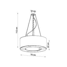 Sollux Lustr SATURNO 70 bílý 6xE27 60W Sollux Lighting