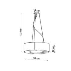 Sollux Lustr SATURNO SLIM 50 bílý 5xE27 60W Sollux Lighting