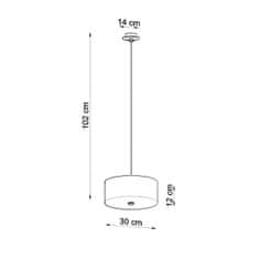 Sollux Lustr SKALA 30 bílý 3xE27 60W Sollux Lighting