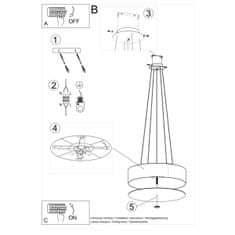 Sollux Lustr SKALA 50 bílý 5xE27 60W Sollux Lighting